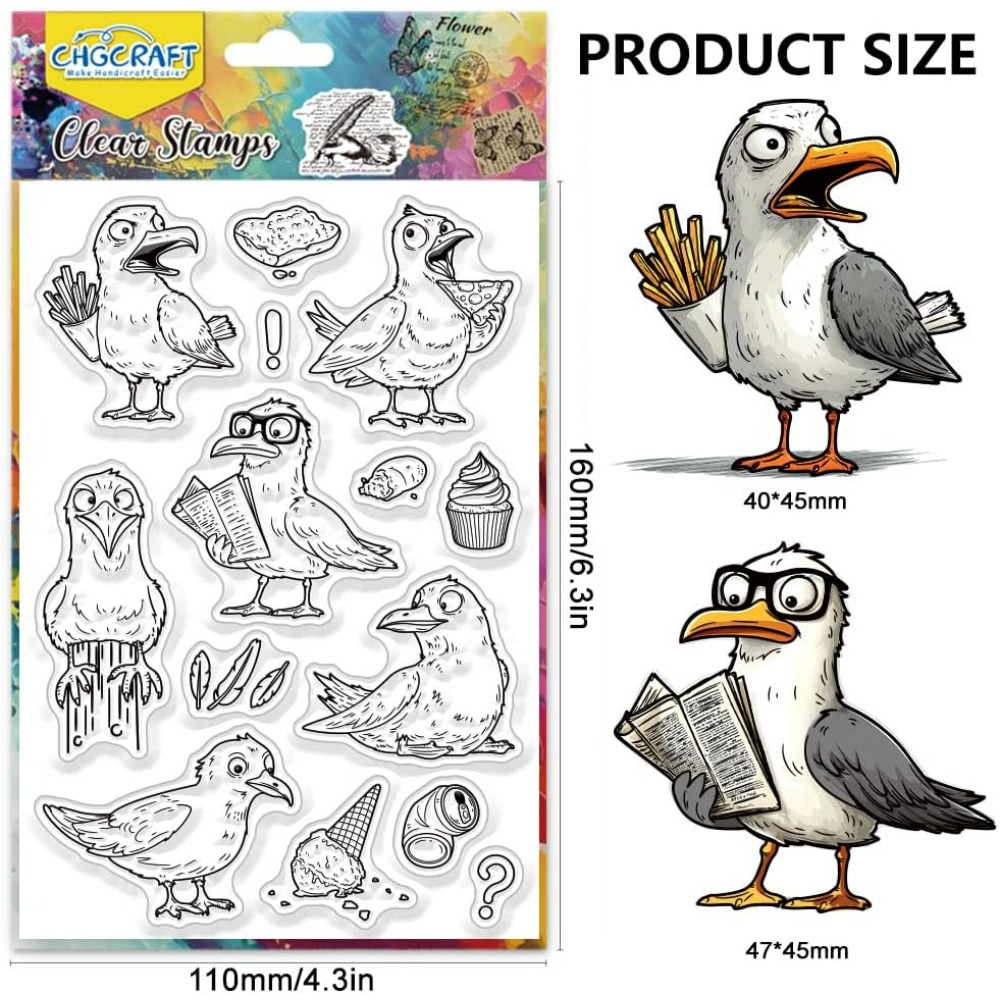 Photography Ideas - Seagulls Clear Stamps Bird Transparent Stamps