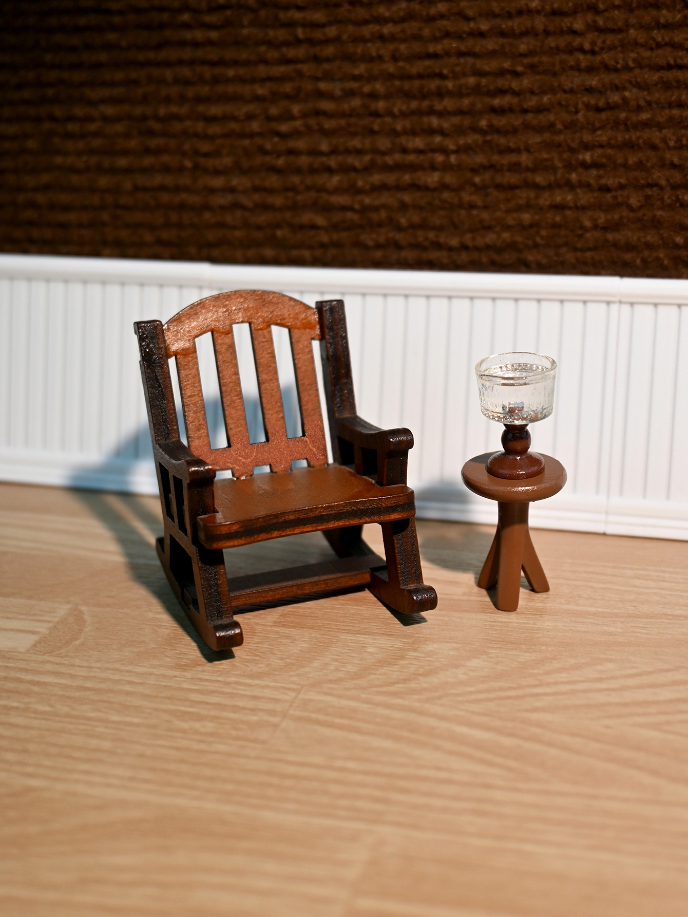 Photography Ideas - Miniature Rocking Chair, Miniature Desk Lamp,