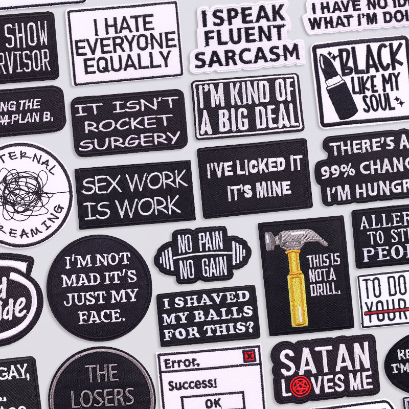 Humor Phrase Embroidery Patch  - đánh giá và giá Photography Quotes