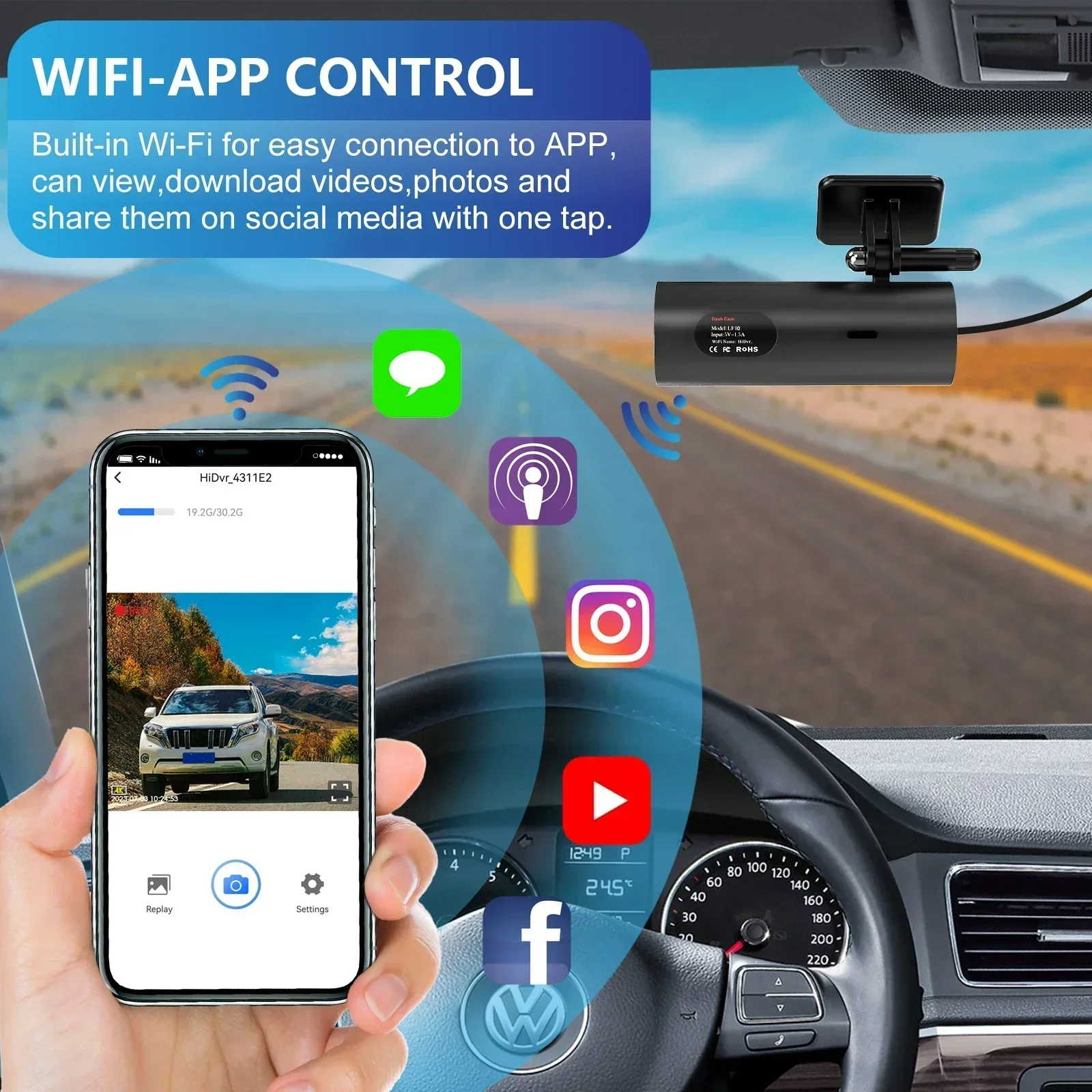 2K Car Dash Cam DVR Recorder A - đánh giá và giá Xiaomi Photography Kit