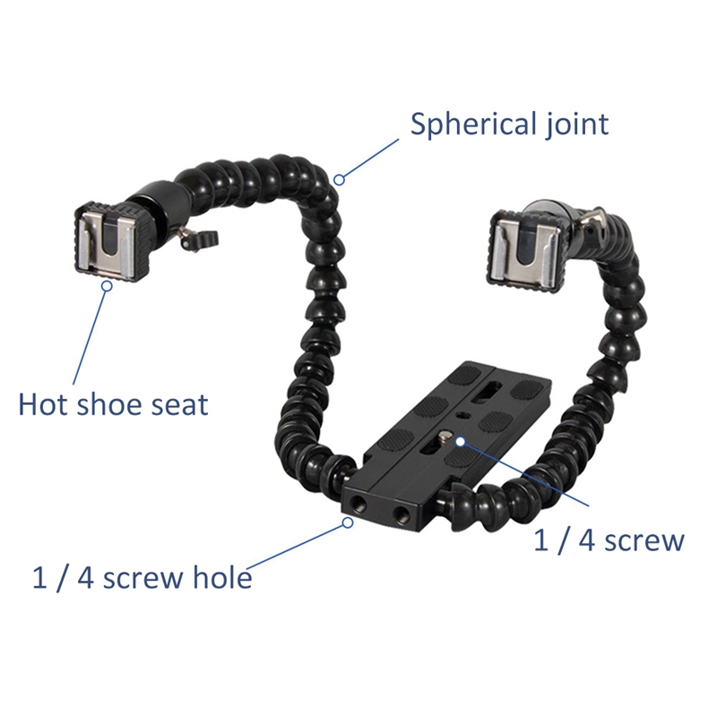 Flexible Dual Arm Hot Shoe Fla - đánh giá và giá Photography Ratio