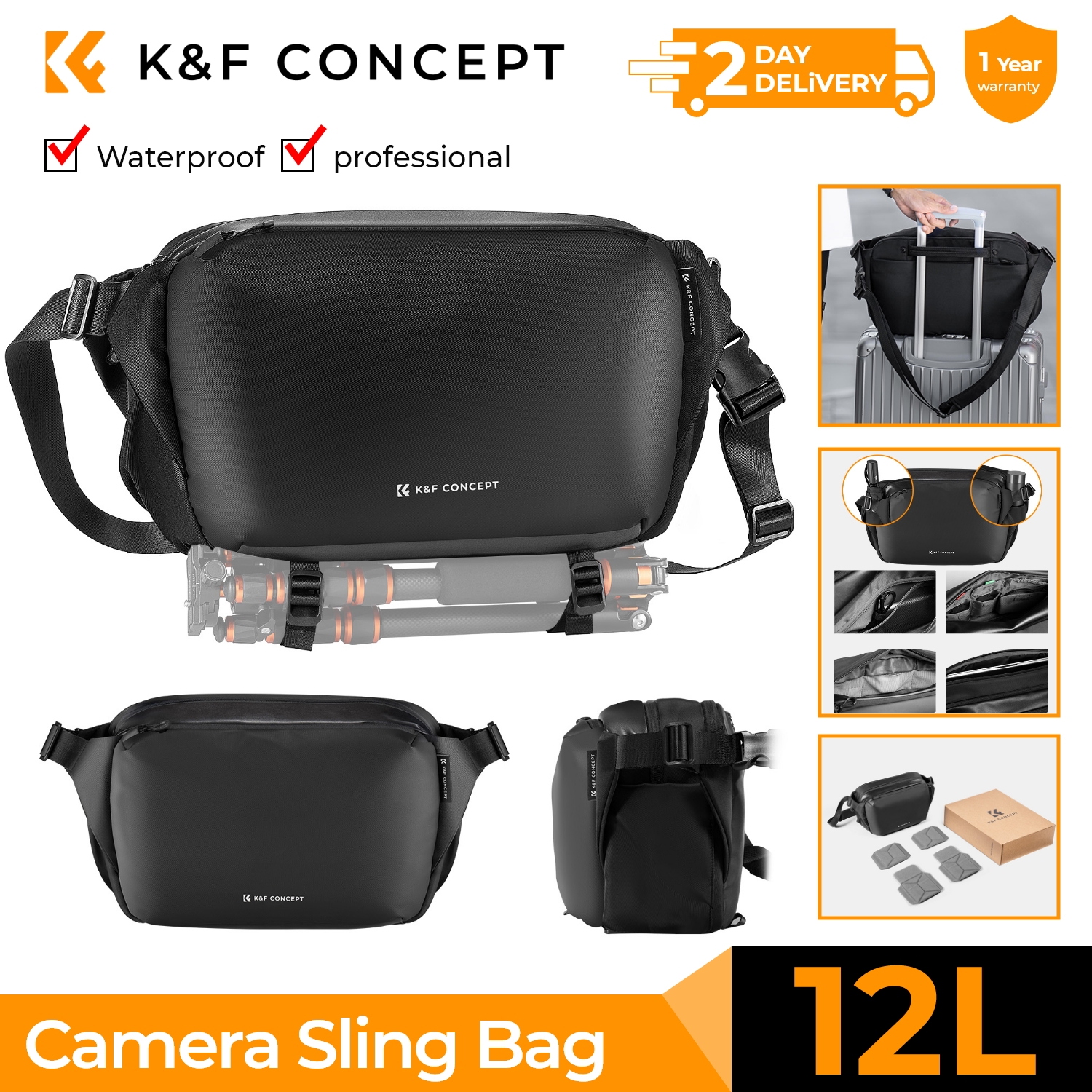 K&F CONCEPT 12L/10L Camera Sli - đánh giá và giá Lens Case Pouch