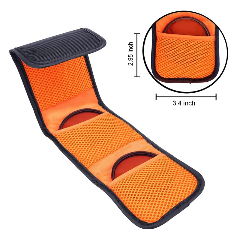 3 Pockets Bag Lens Filter Pouc - đánh giá và giá Lens Case Pouch
