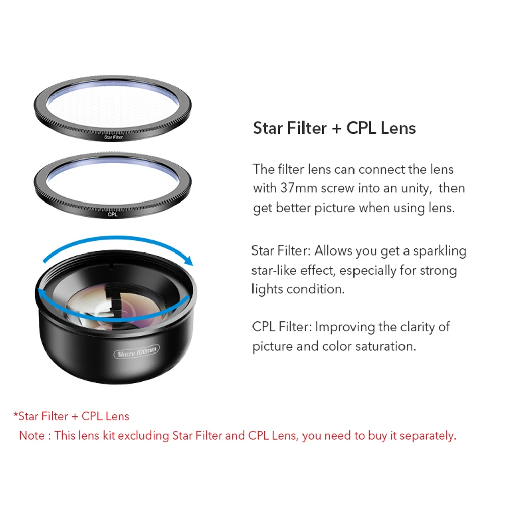 APEXEL 100mm Macro Lens Kit HD - đánh giá và giá Photography Close Up